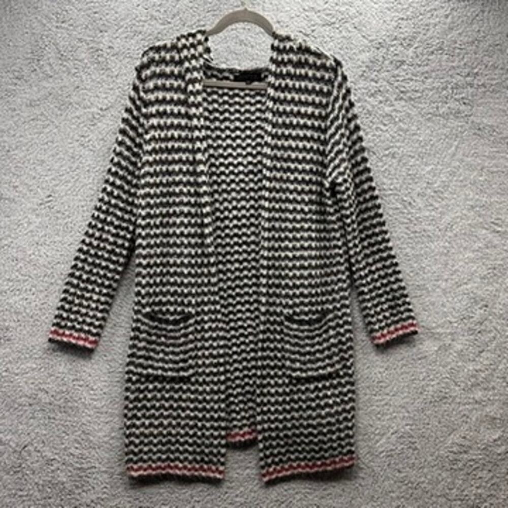 Joseph A. Medium Hooded Cardigan Open Front Duster Cozy Warm Comfortable Winter